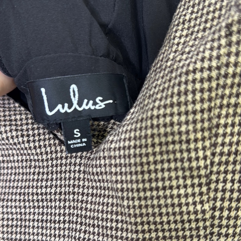 Lulu's Houndstooth Sheath Mini Dress - Picture 2 of 8